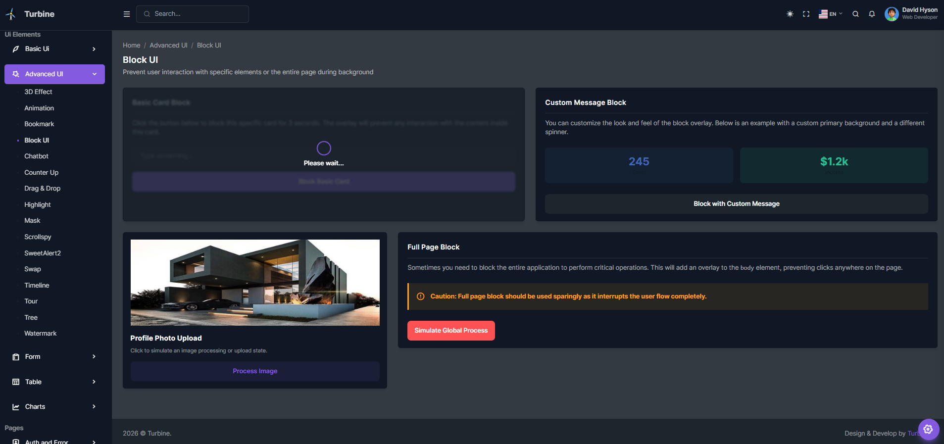 Block UI Admin Template Laravel