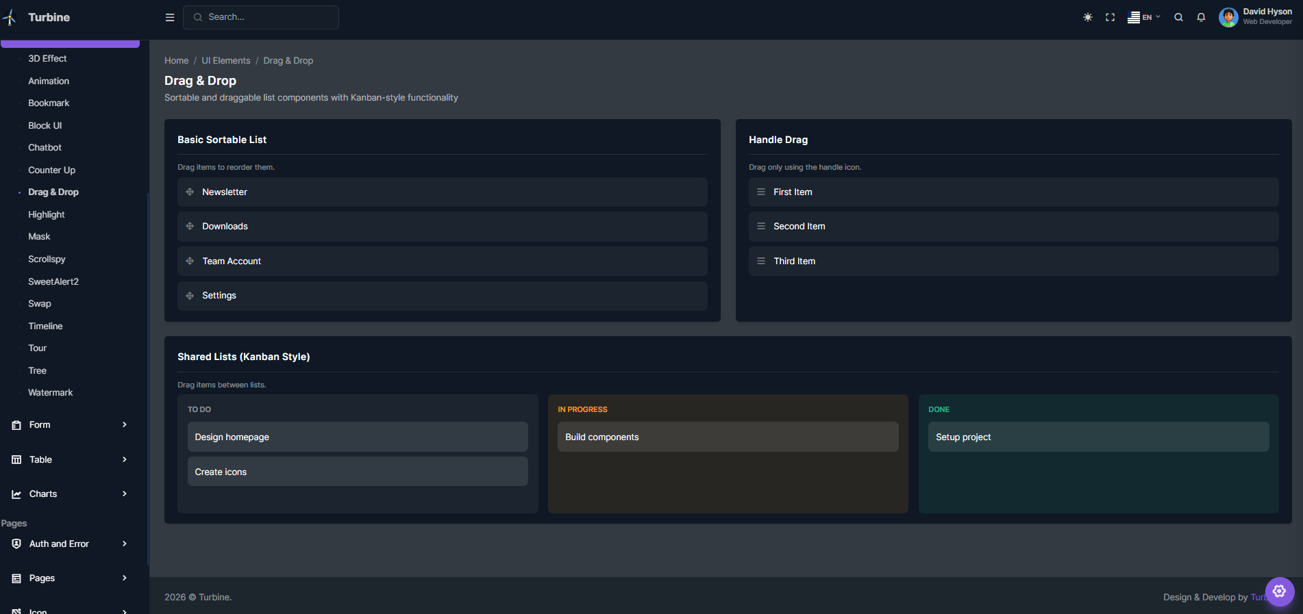 Drag & Drop Admin Template Laravel