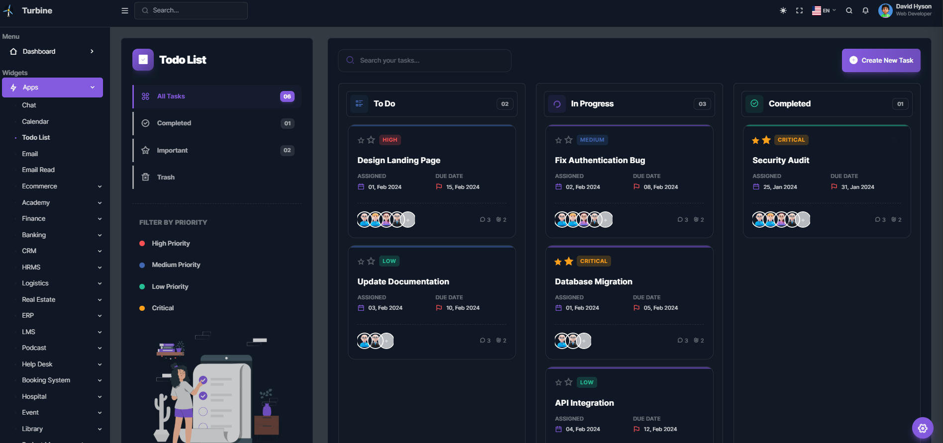 Todo List Application Admin Template Laravel